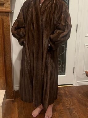 Vintage jack/paul Waltzer Inc. Ranch Mink Fur Coat. Custom Made. Sz. M-XL